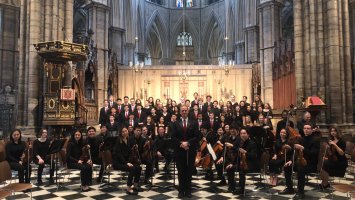 Exeter Concert Choir and Chamber Orchestra students in London