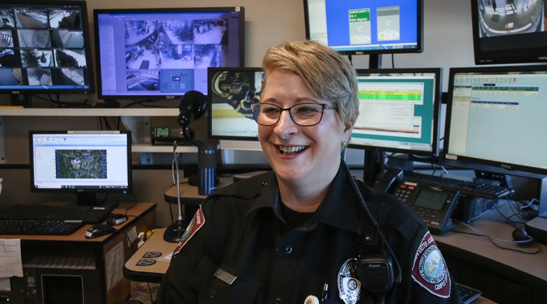 Lauri Winter has served as a campus safety officer for a decade.