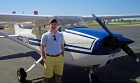 Exeter student Peter Chinburg received flying license.